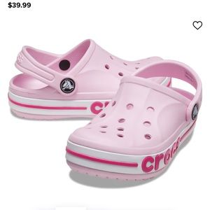 Authentic CROCS Pink Bayaband Clogs Toddler Size 4.